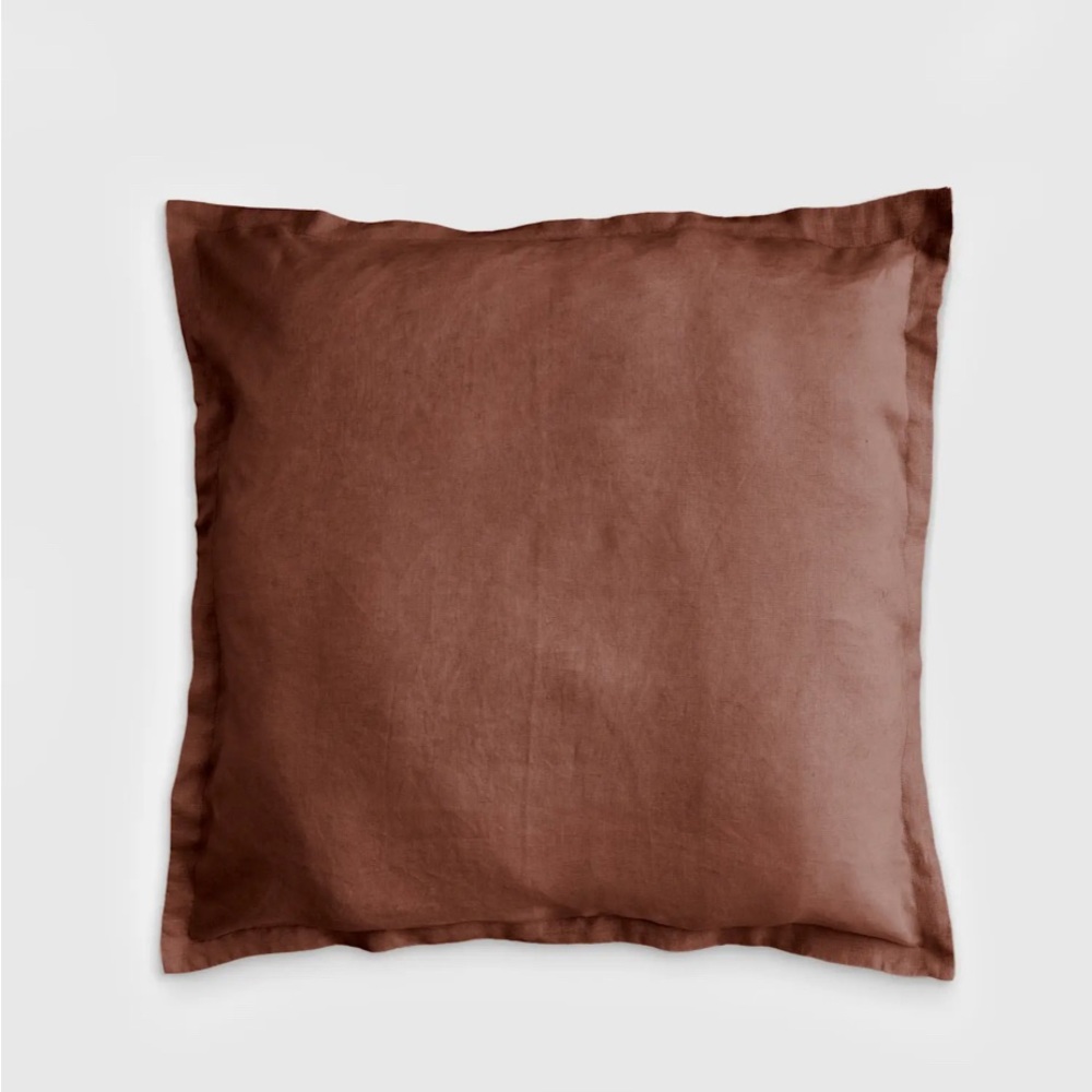 NWOT Quince European Linen Euro Sham (Bordeaux)